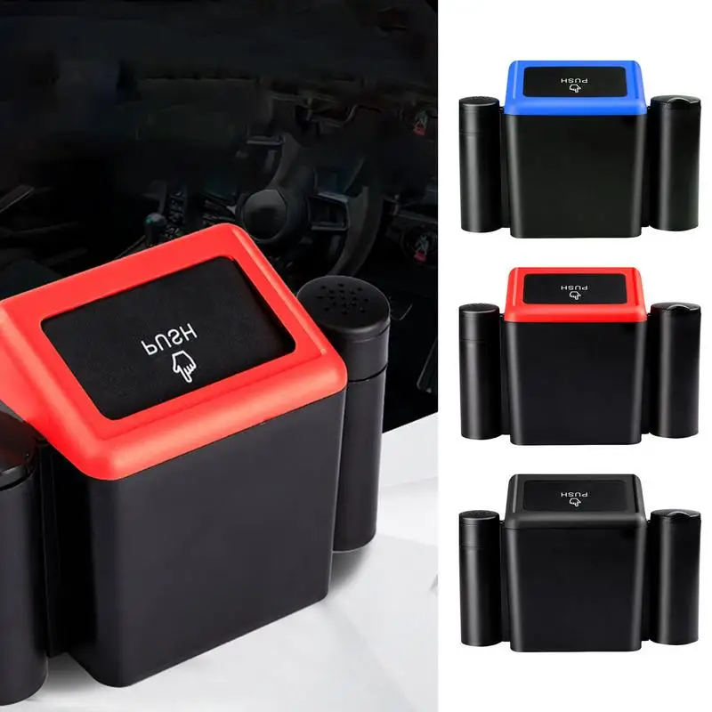 

Car Trash Bin Mini Vehicle Trash Bin With Lid Various Interior Storage Boxes Easy To Install Durable Versatile Perfect For Cars