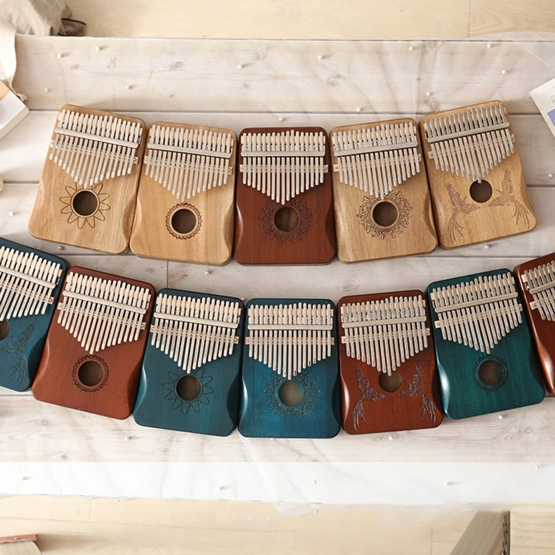 

African Mbira Finger Piano Montessori Instrument Toy for Kids Brain Development QX2D