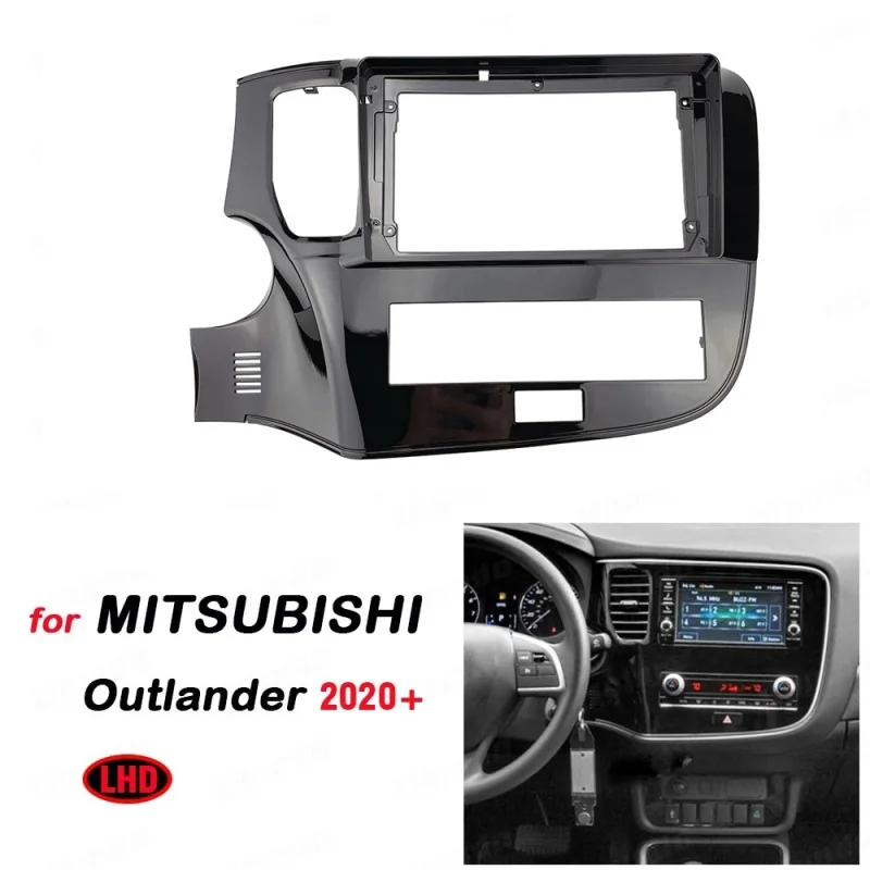 

2din 10.1" universal Car Radio Fascia Panel Frame for MITSUBISHI Outlander 2020 2021 Dashboard ABS+PC Plastic Installatio