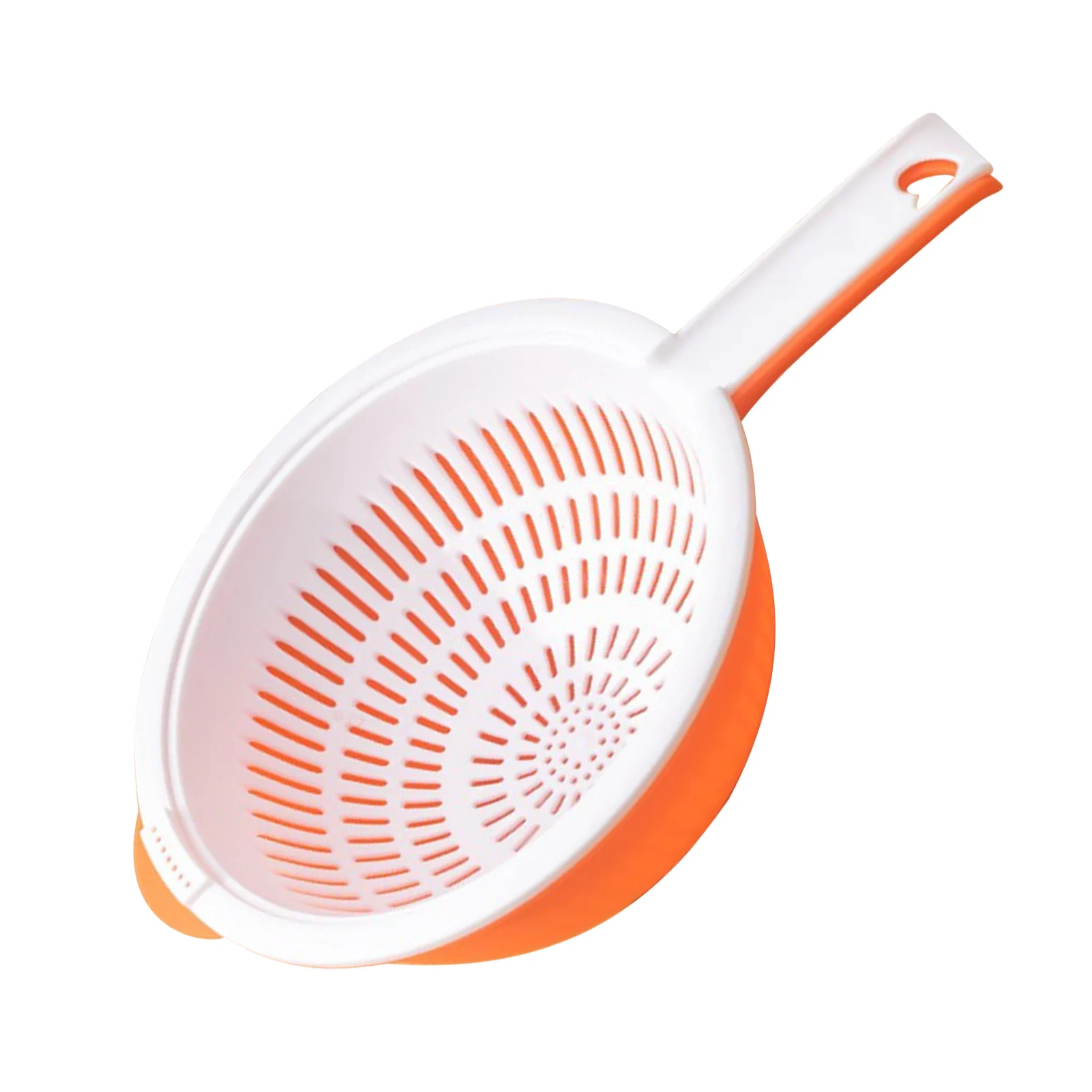 

Double-Layer Colander Set Wash And Drain Bowl With Thickened Long Handle Drain Basket Storage Shelf Kitchen Tool With Long