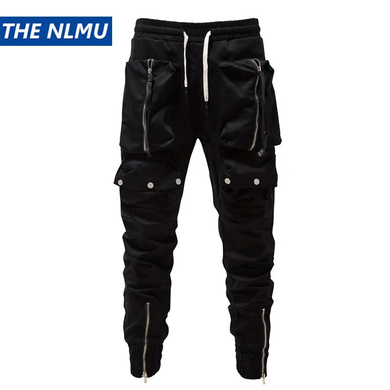 

Брюки-карго на молнии со множеством карманов, 2023, тактические функциональные брюки, уличная одежда в стиле хип-хоп, мужские брюки Techwear, джоггеры