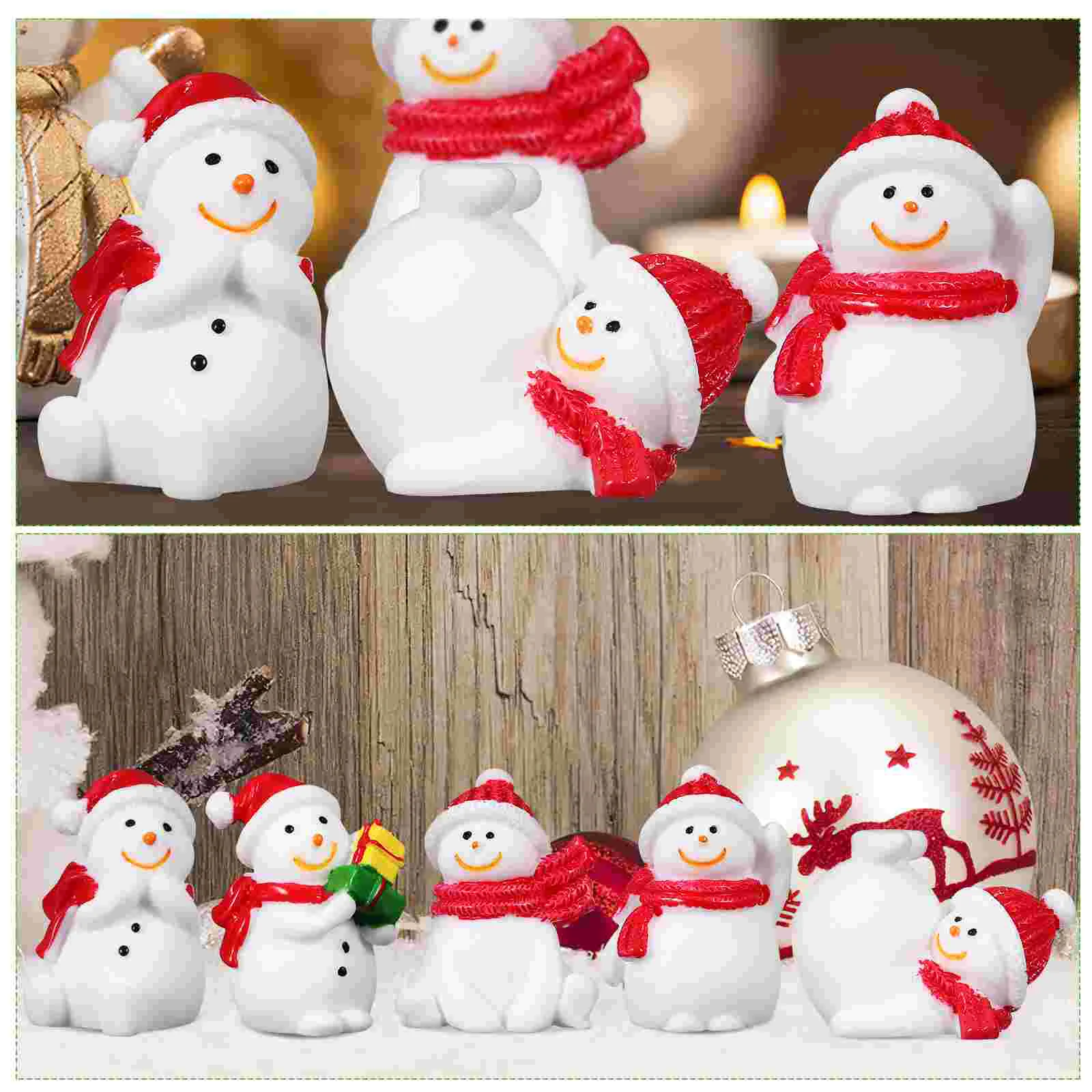 20 шт. сказочный сад снеговик мини-фигурки снеговиков рождественские безделушки