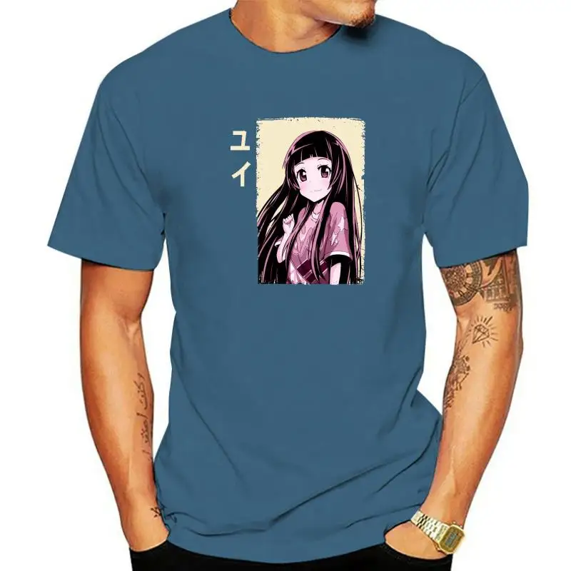 

Аниме подарки любовь футболка мужская высшего качества 100% хлопок короткий летний рукав меч искусство онлайн алинизация Sao Повседневная Сво...