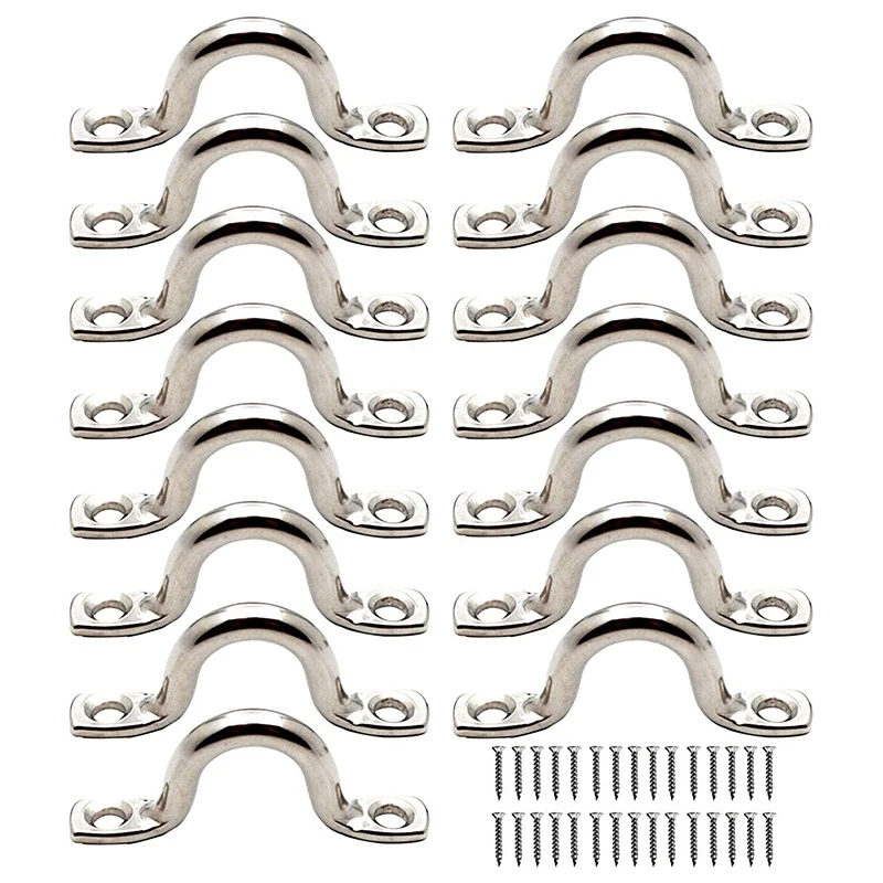 

NEW-75Pcs Stainless Steel Peck Plate Eye Plates Ceiling Hook Kayak Eye Plate Kayak Pad For Kayak Canoe, Kayak Canoe Rigging