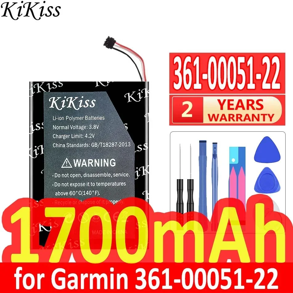 

1700mAh KiKiss Powerful Battery 3610005122 for Garmin 361-00051-22 GPS