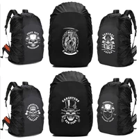 20l 70l backpack rain cover waterproof multipurpose skull pattern print adjustable portable outdoor sport cycling case bag