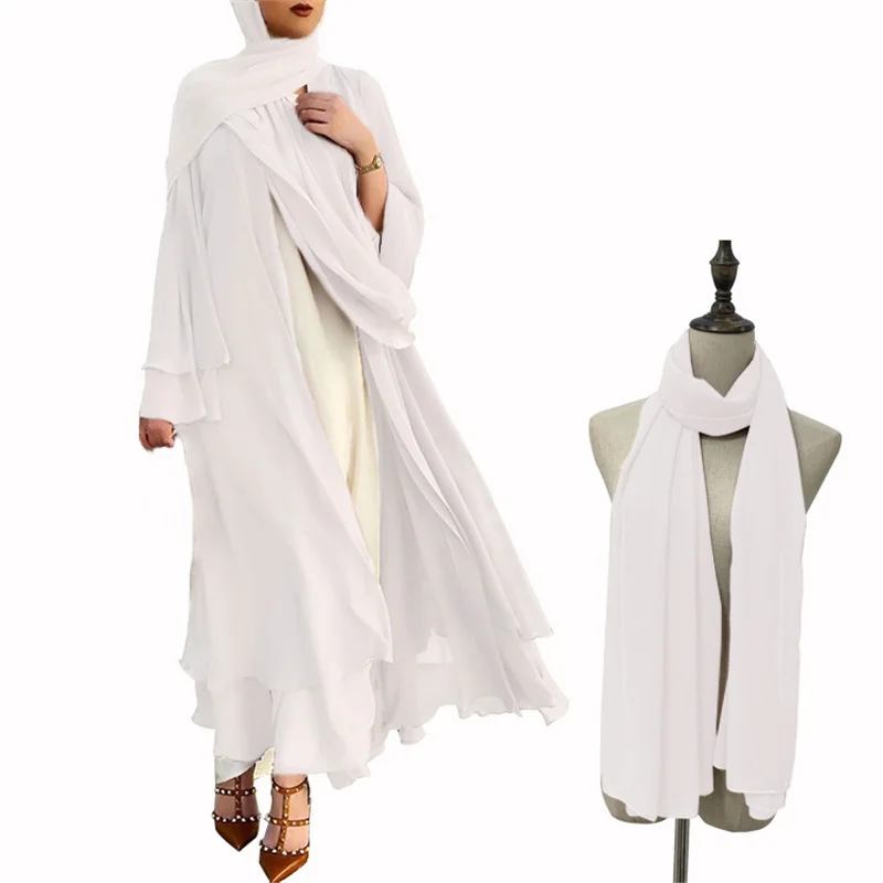 Turkey Dubai Muslim Cardigan Ramadan Kaftans Abaya For Women Robe With Hijab Kimono Islam Abayas Femme Musulmane Modest Dresses