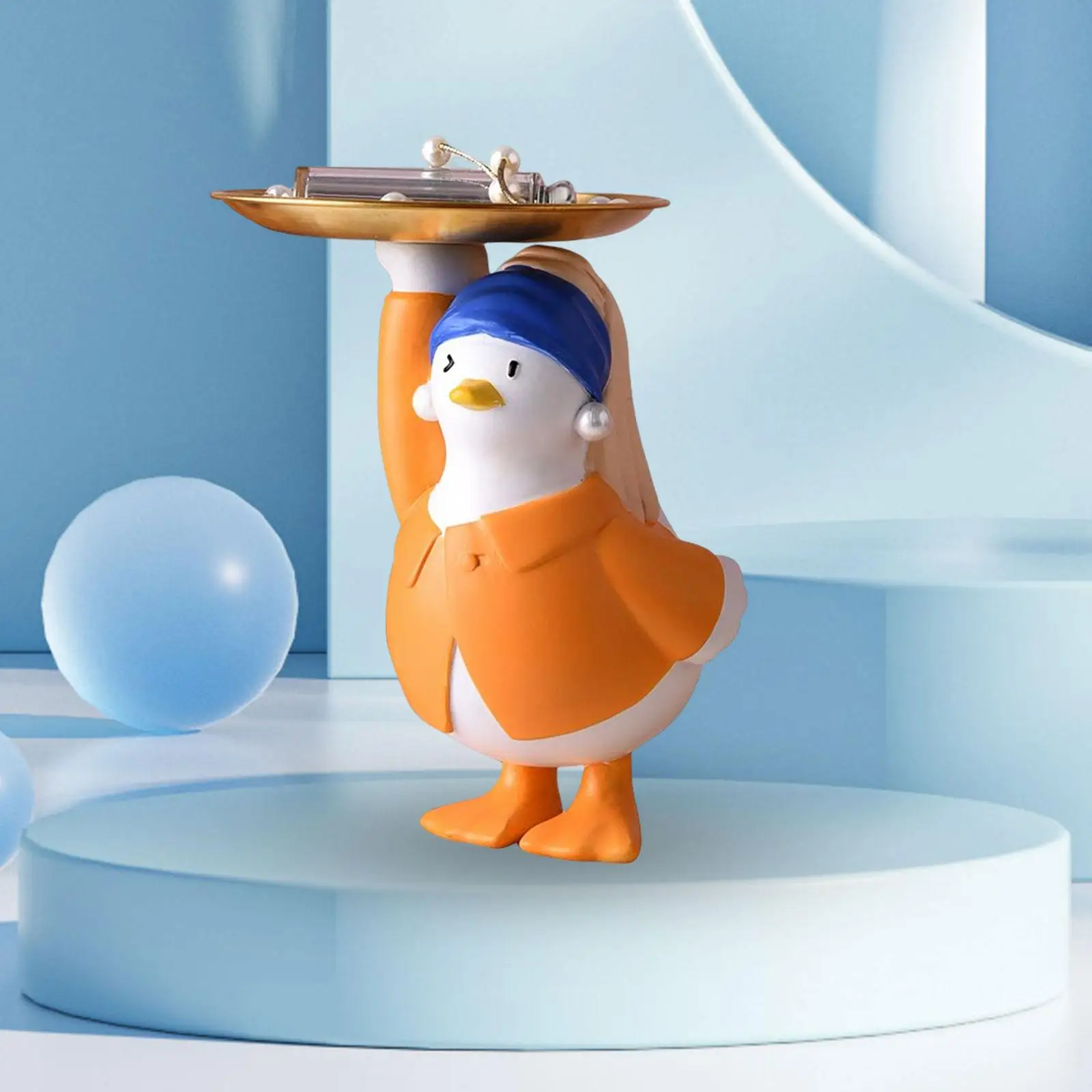 

Милая Статуэтка для девушек, поднос для хранения, украшение для двора, статуэтка для творчества, скульптура для дома и улицы, украшение для д...