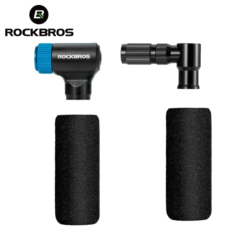 ROCKBROS Bicycle Pump Fast Air Inflator Aluminum Tire Tube Portable Hand Pump Schrader Mini size MTB Pumps NO CO2 Cartridge