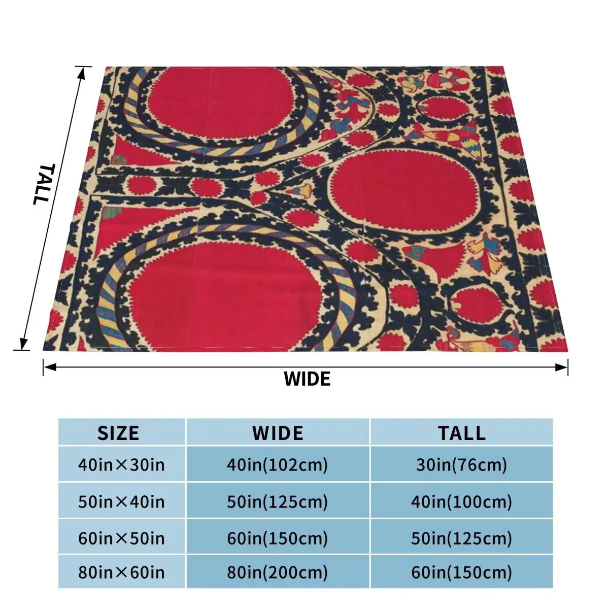 Ташкент Узбекистан Центральная азиатская вышивка Suzani ультрамягкое Флисовое