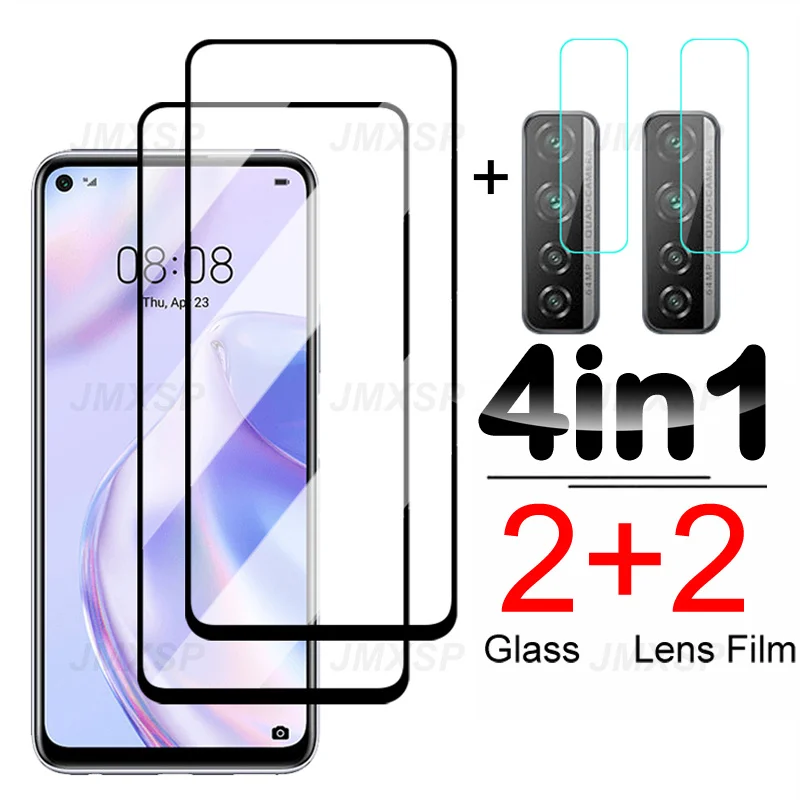 

Защитное стекло 4 в 1 для Huawei P50 P40 Lite P50E, закаленное стекло для Huawei P30 P20 P10 Lite Pro P Smart Z 2019 2021, пленка для объектива