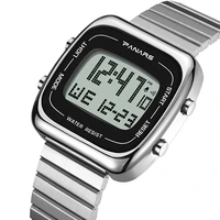new men digital sport watches all steel body 5bar waterproof countdown stopwatch led electronic wristwatch male reloj hombre