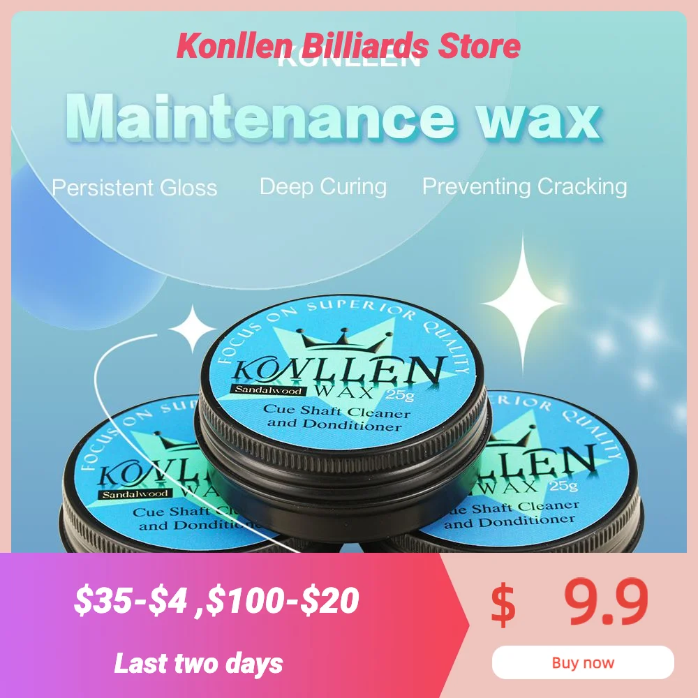 

Konllen Shaft Maintenance Wax Special Micro-Protection Billiard Carom Pool Maple Cue Billiards Accessories