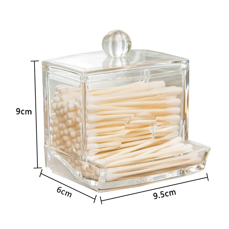 Акриловые ватные палочки держатель для хранения коробка портативный прозрачный