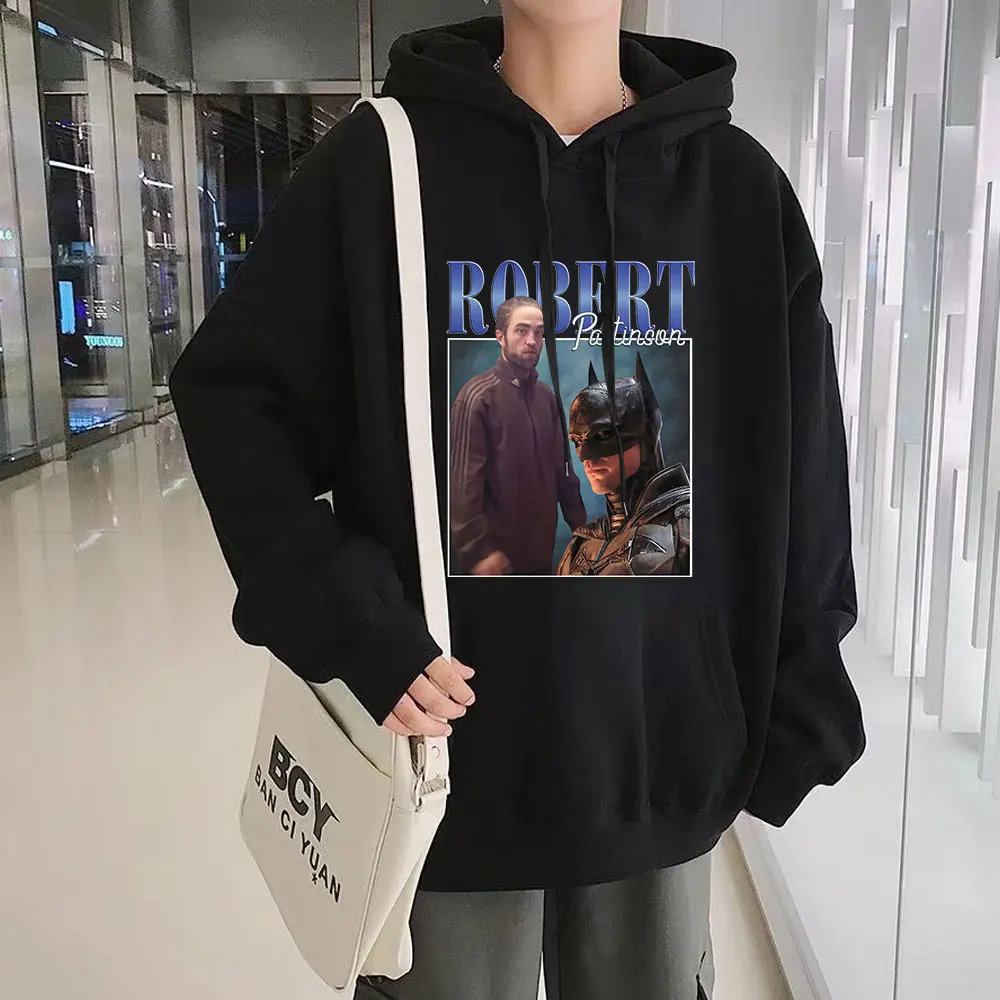 

90s Vintage Robert Pattinson Graphic Clothing Long Sleeves Winter Trend Hip Hop Sweatshirts Man Oversized Sports Unisex Hoodies