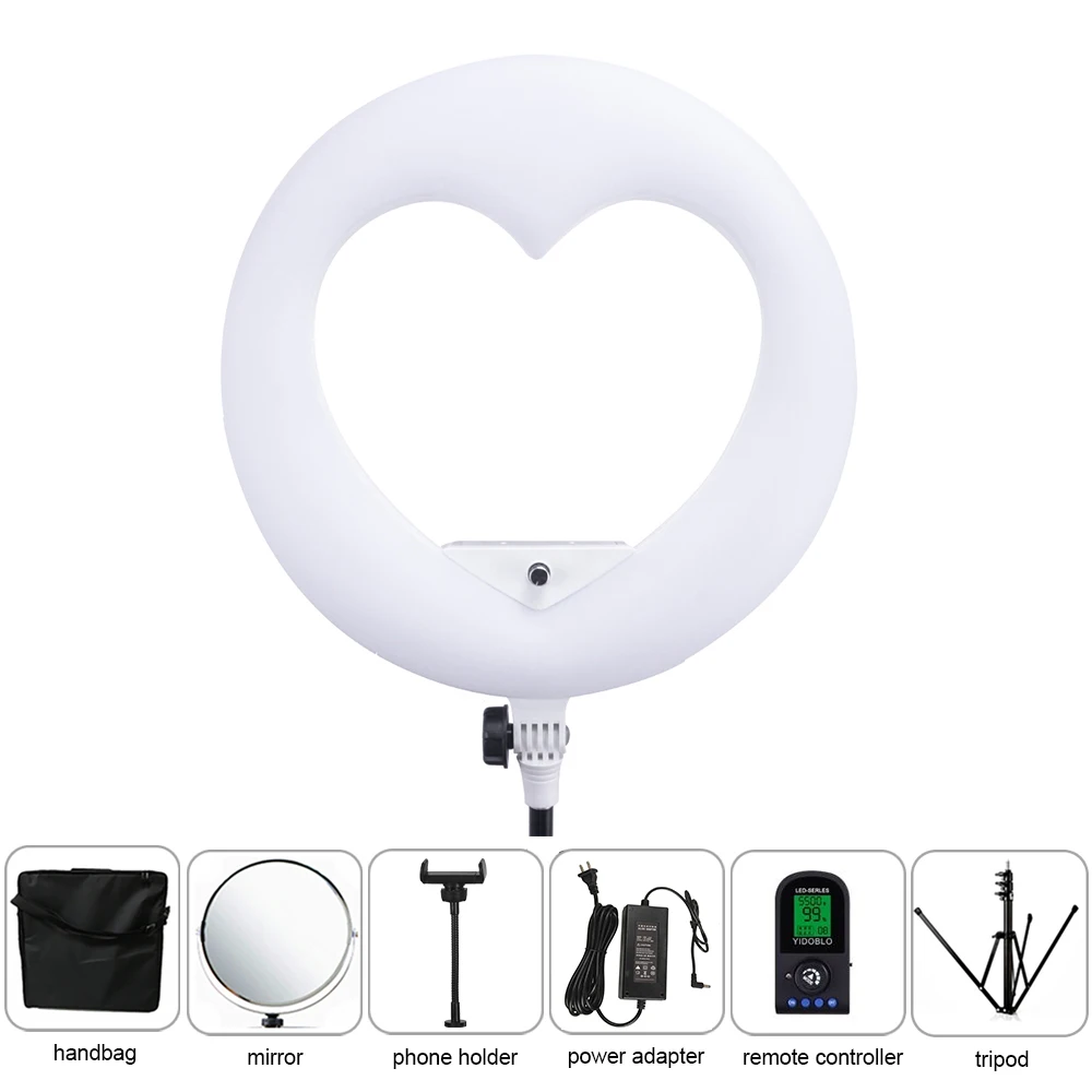 

Ring Light Lamp 18inch With Tripod Yidoblo LV-960EII 96W Studio Photo Lamp 45cm Photography Lighting 3200K-5500K Bi-color