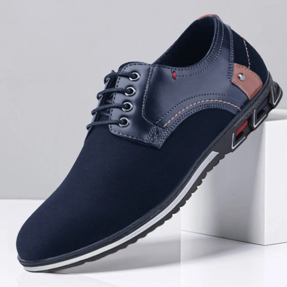 

New Men Dress Shoes Classic Lace-up Leather Casual Business Men Shoes Italian Oxford Shoes for Men Black Flats Footwear Size 48