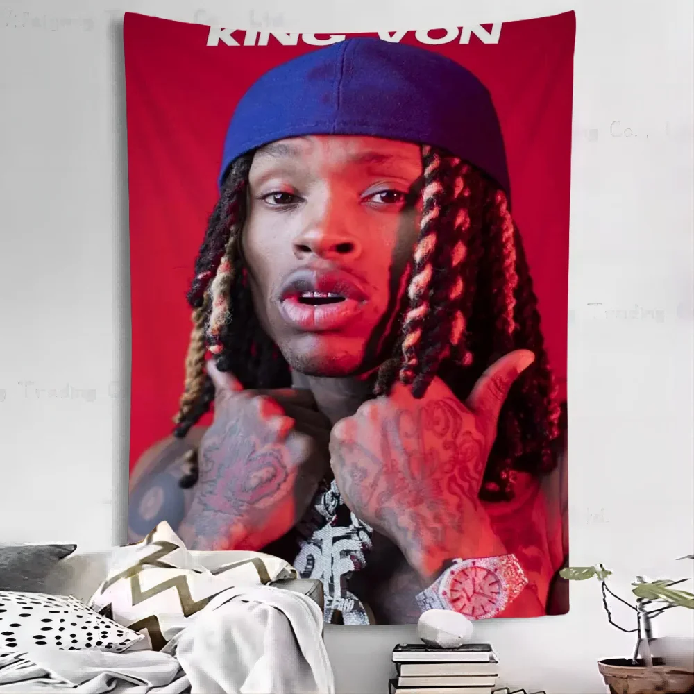 Рэпер K-King крутой V-Von DIY настенный гобелен хиппи цветок настенные ковры Декор в