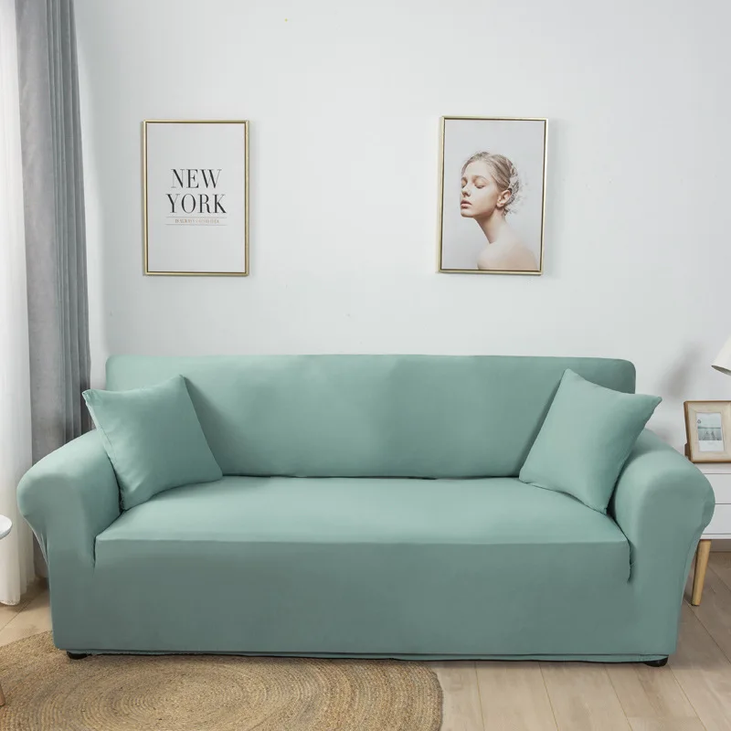 

2021 comfortable cover simple pure color sofa elastic dust cover