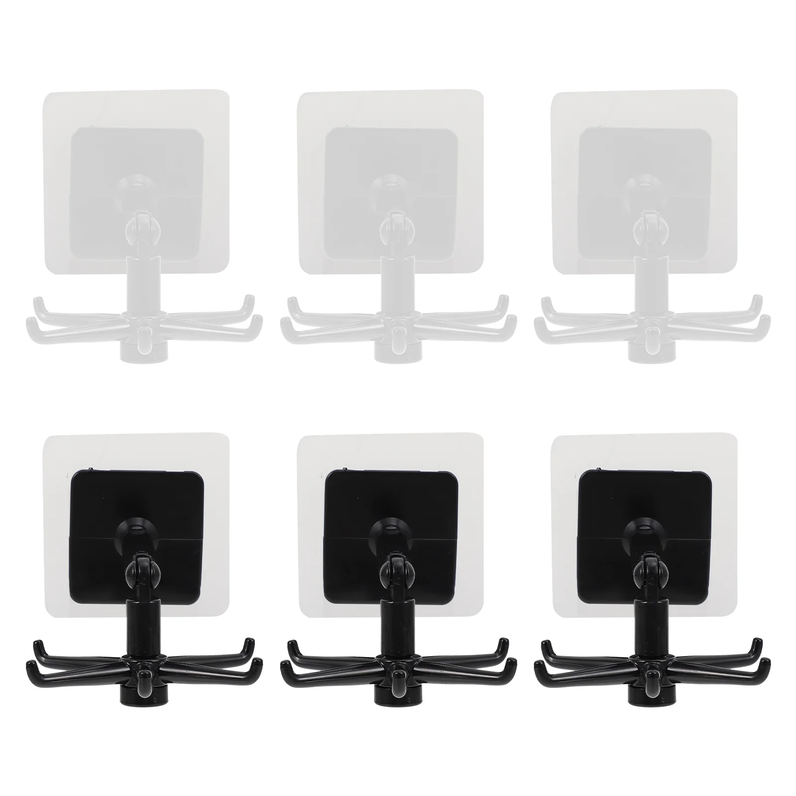 

6pcs Adhesive Coat Hanger On Wall Hangers Decorative Wall Hook Reusable Sticky Hooks Wall Mount Hat Rack