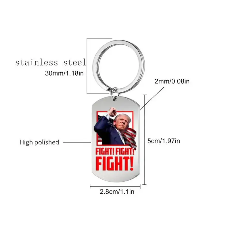 Брелок для ключей с президентскими выборами США нержавеющий стальной брелок