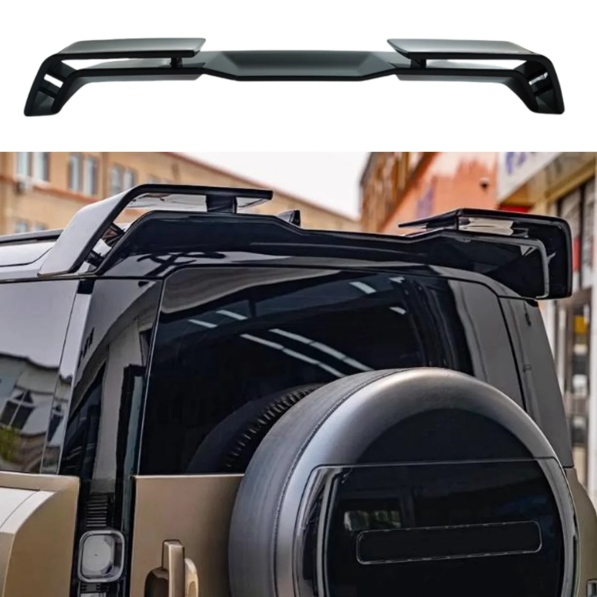 Для Land Rover Defender 90 110 130 3 секции двухэтажный задний спойлер 2019 + заднее крыло