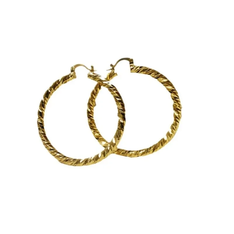 Медные серьги-кольца холодный ветер