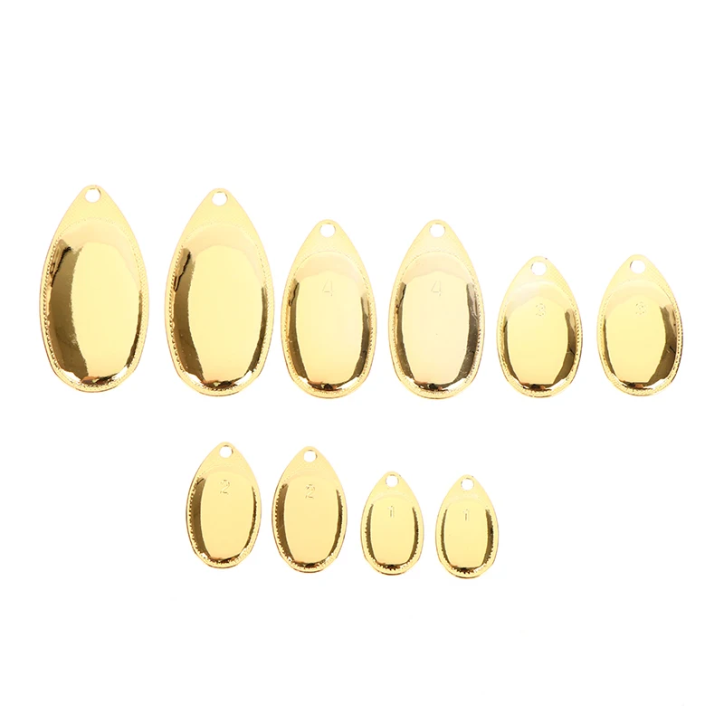 

10 шт., никелированные стальные гладкие лезвия для спиннера Колорадо