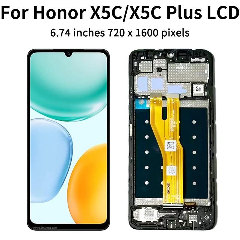 Фото NLA-LX1, NLA-LX2P Премиум ЖК-дисплей для Honor X5C, сенсорный экран, дигитайзер, панель в сборе, ЖК-экран X5c Plus с рамкой №3