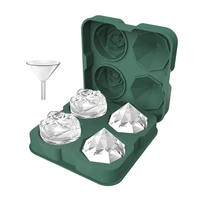 rose ice cube trays 4 cavity silicone rosediamond ice ball maker easy release large ice cube form for cocktails whiskey