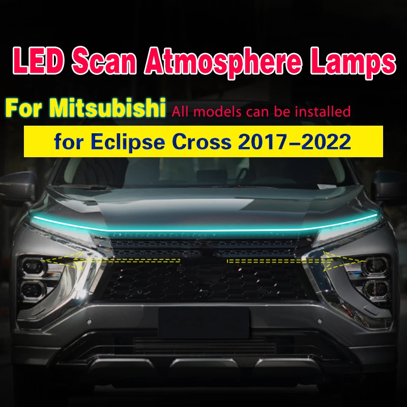 

1PCS LED DRL 12V Scan Starting Daytime Running Lights Daylight Waterproof Fog Head Lamp For Mitsubishi Eclipse Cross 2017-2022