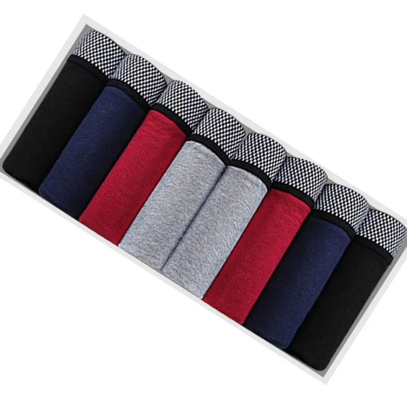 8pcs Male Panties Cotton Men's Underwear Boxers Breathable Sexy Man Boxer Solid Underpants Comfortable Plus Size Shorts Lot