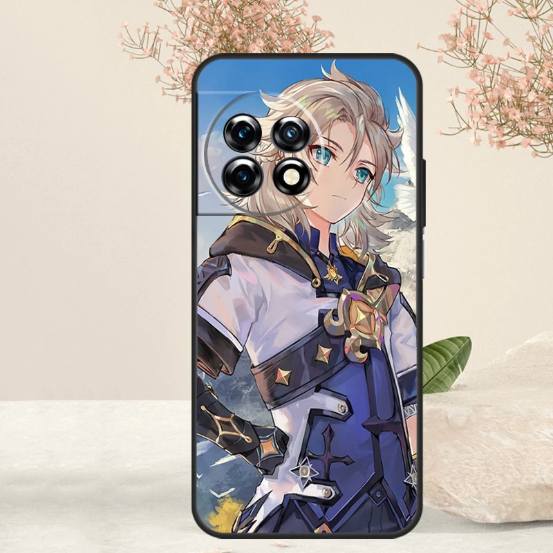 Чехол Genshin Impact Albedo чехол для OnePlus 12 11 10 9 Pro 12R 10R 10T 8T 9R Nord 2T N10 N20 N30 CE 2 3 Lite CE4