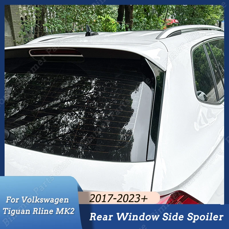 

Gloss Black Car Rear Window Spoiler Side Wing Cover For VW Tiguan MK2 Rline 2017-2023+ Gloss Black Body Kit Splitter ABS Tuning