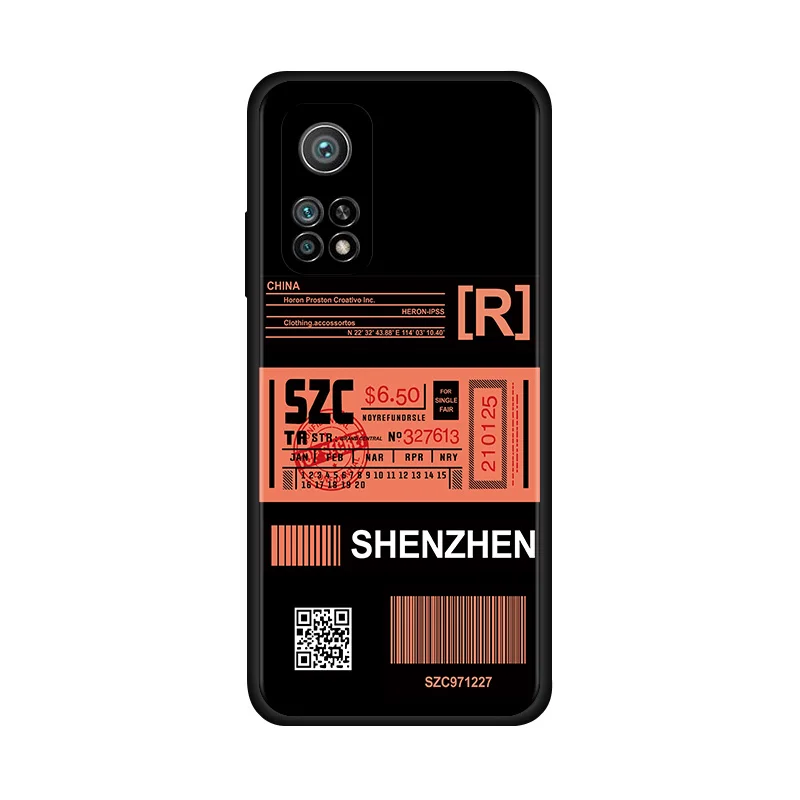 Чехол для телефона Xiaomi mi 11 Lite 11T 10T 11X 11i Note 10 Pro 5G 9 SE Экспресс-этикетка Dhl Роскошный