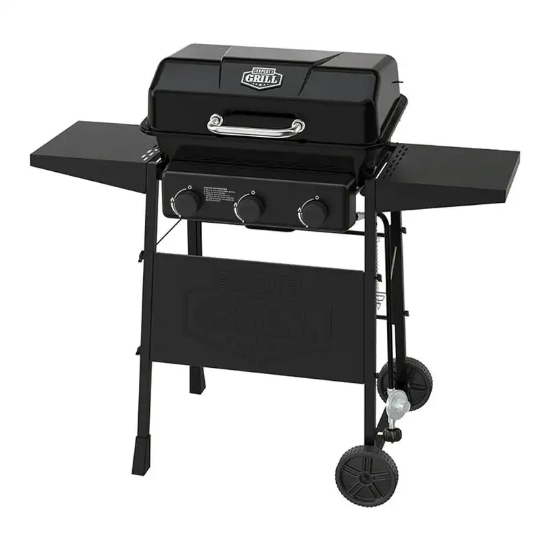 

3 Burner Propane Gas Grill, 27,000 BTU, 450 Sq. In. Total Area, Black