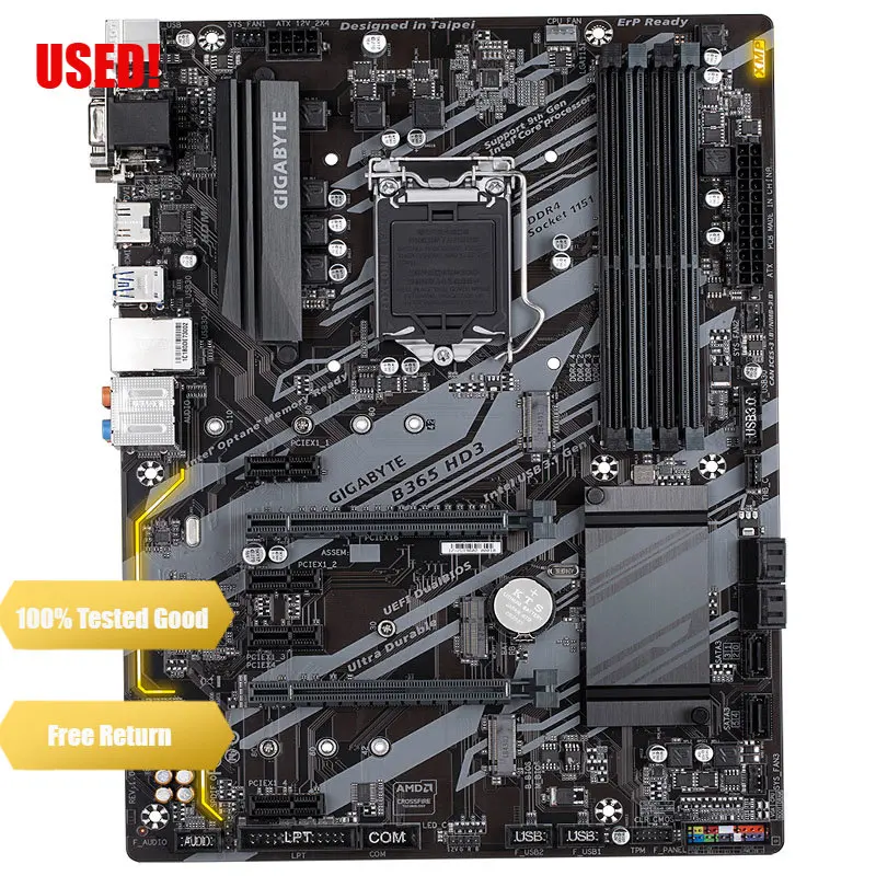 

Материнская плата GIGABYTE B365 HD3, Intel B365 LGA 1151 DDR4 ATX M.2 VGA DVI Core