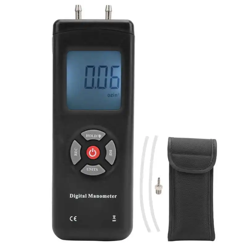 

TL 101 Digital Manometer Air Pressure Meter Gauge Differential Air Pressure Tester Tool +5psi Measuring Access