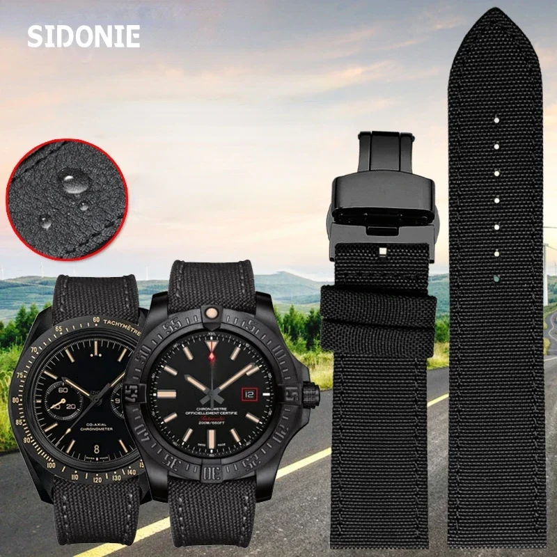 Ремешок нейлоновый для наручных часов мужской брезентовый браслет Breitl Citizen Tudor