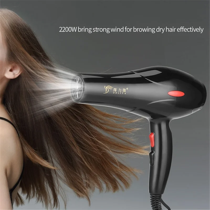 

220V Household Hair Dryer High Power 2200W Electric Hair Dryer Hair Dryer Household Salon Hairdressing Blow Cartridge EU Plug