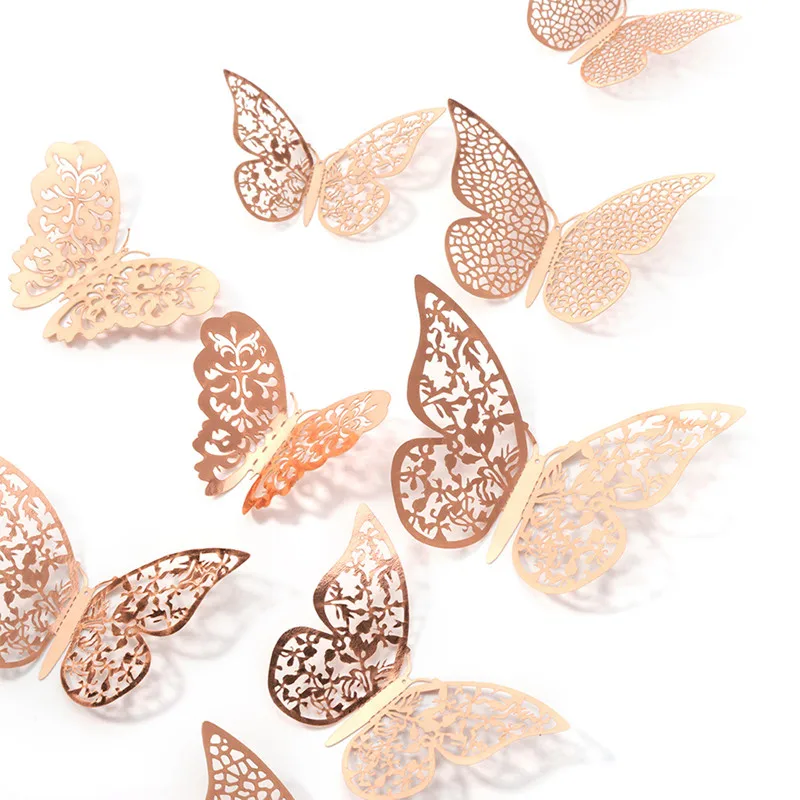 

36Pcs/Set 3D Hollow Butterfly Wall Decals Stickers DIY Butterflies Art Wall Decor Wedding Festival Wallpaper Home Decoration