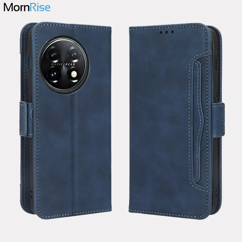 For OnePlus 11 5G Wallet Case Magnetic Book Flip Cover Card Photo Holder Luxury Leather Mobile Phone Fundas