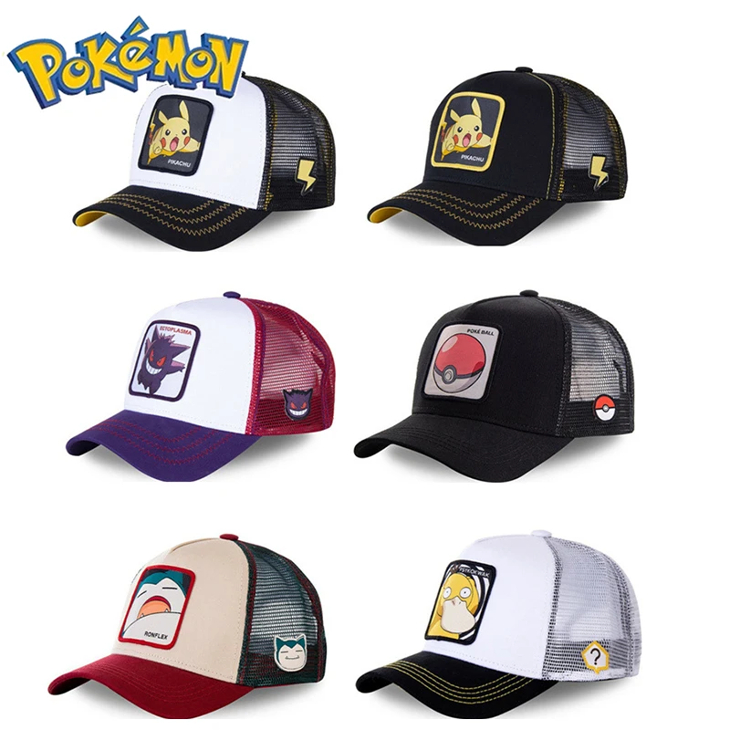 

Pikachu Hat Girls Boys Pokemon Pikachu Bucket Hat Cosplay Pokemon Hip Hop Hat Adult Children Figures Toy Gifts