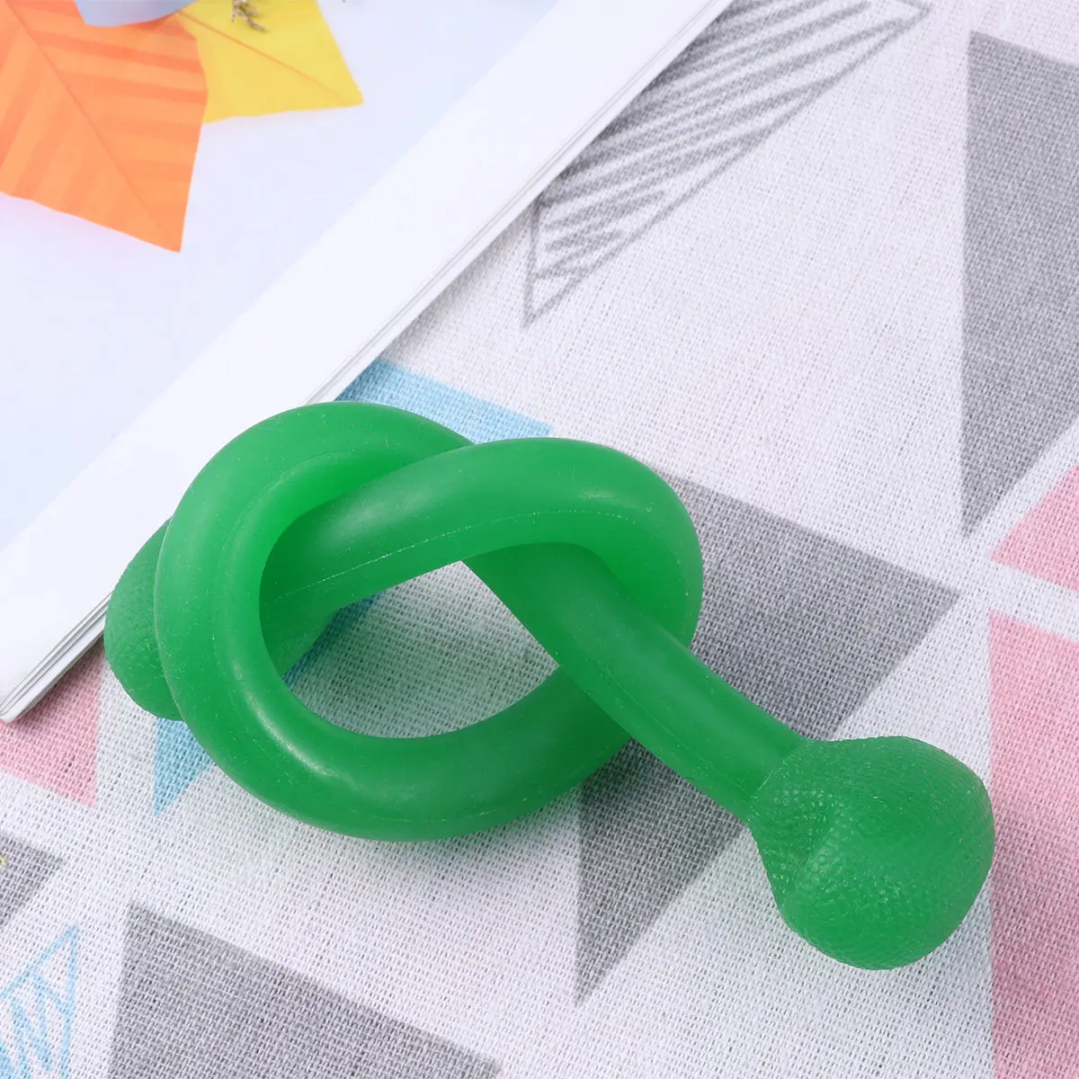 Фото Портативная эластичная лента-эспандер Jelly Color из TPE для фитнеса, зеленая, для тренировки грудных мышц, для домашних тренировок №5