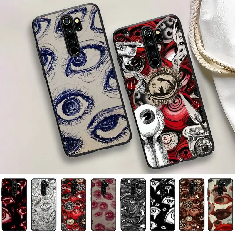 

Scary Face Eyes Smiley Phone Case For Redmi 9 5 S2 K30pro Silicone Fundas for Redmi 8 7 7A note 5 5A