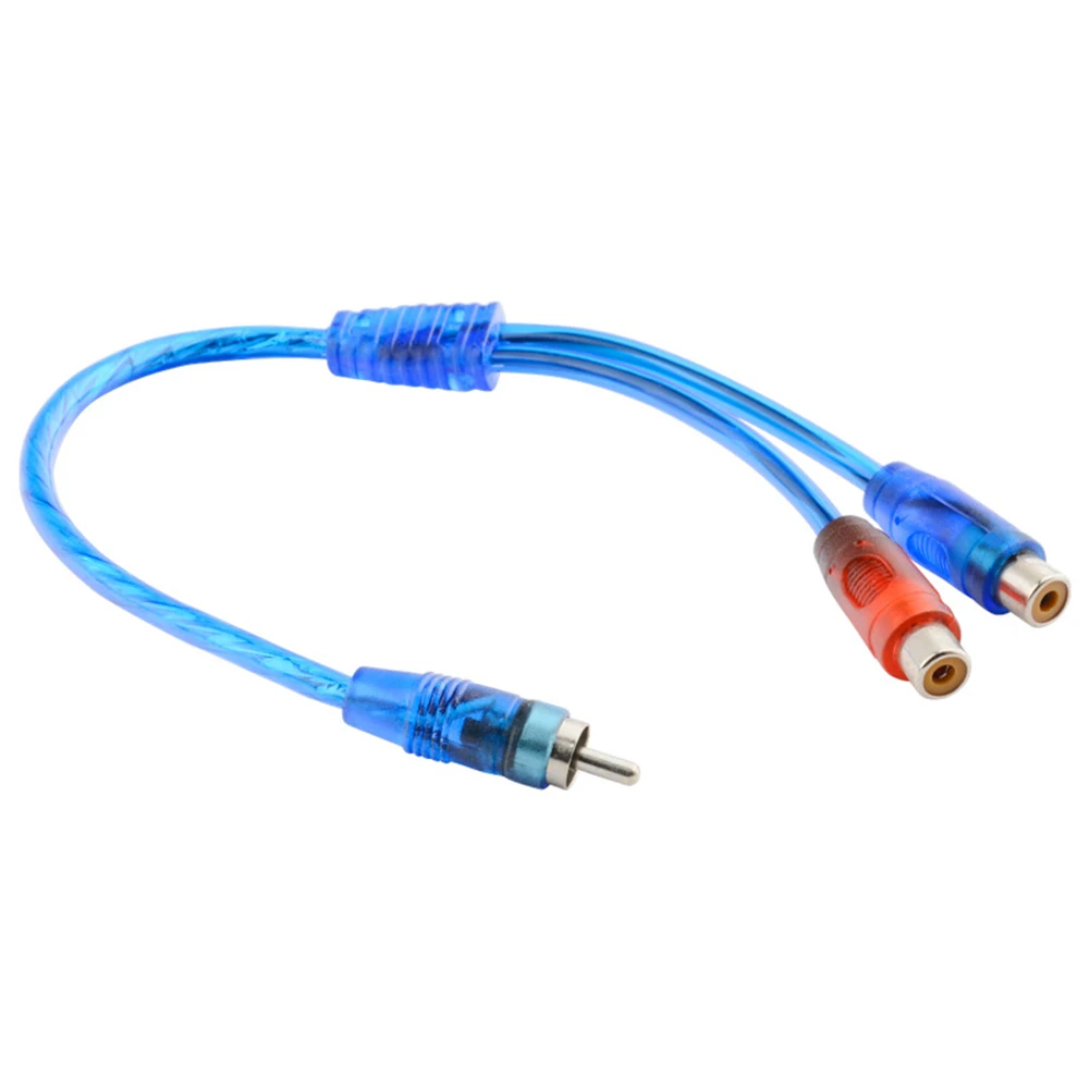 

1pc 30cm 2 RCA Female To 1 RCA Male Splitter Cable For Car Audio System Subwoofers Portable Speakers DVD Auto Accessories