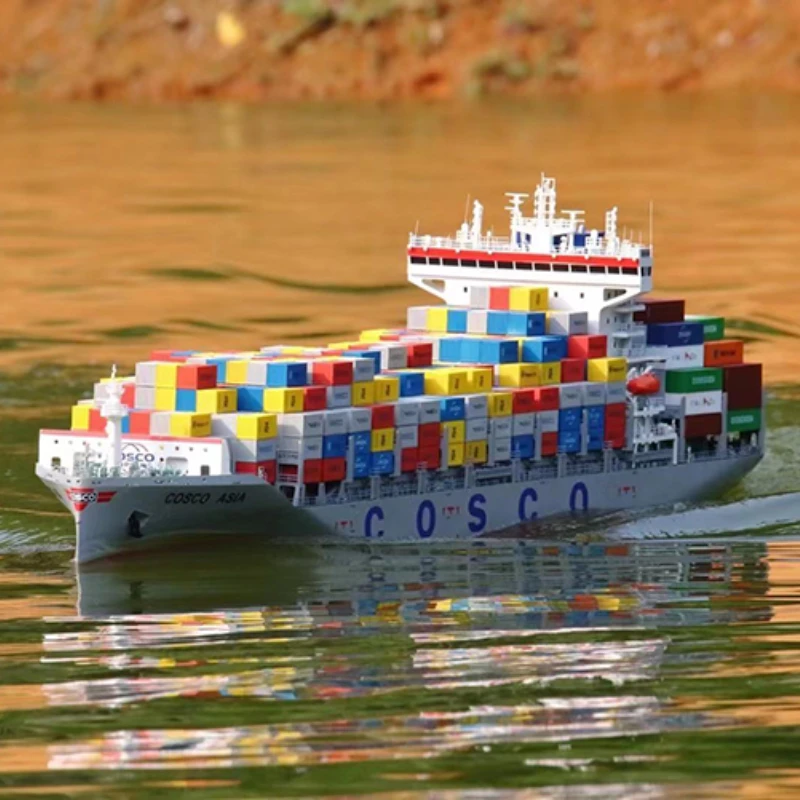 

1/100 Container Finished Ship Model Decoration Electric Remote Control Ship Model