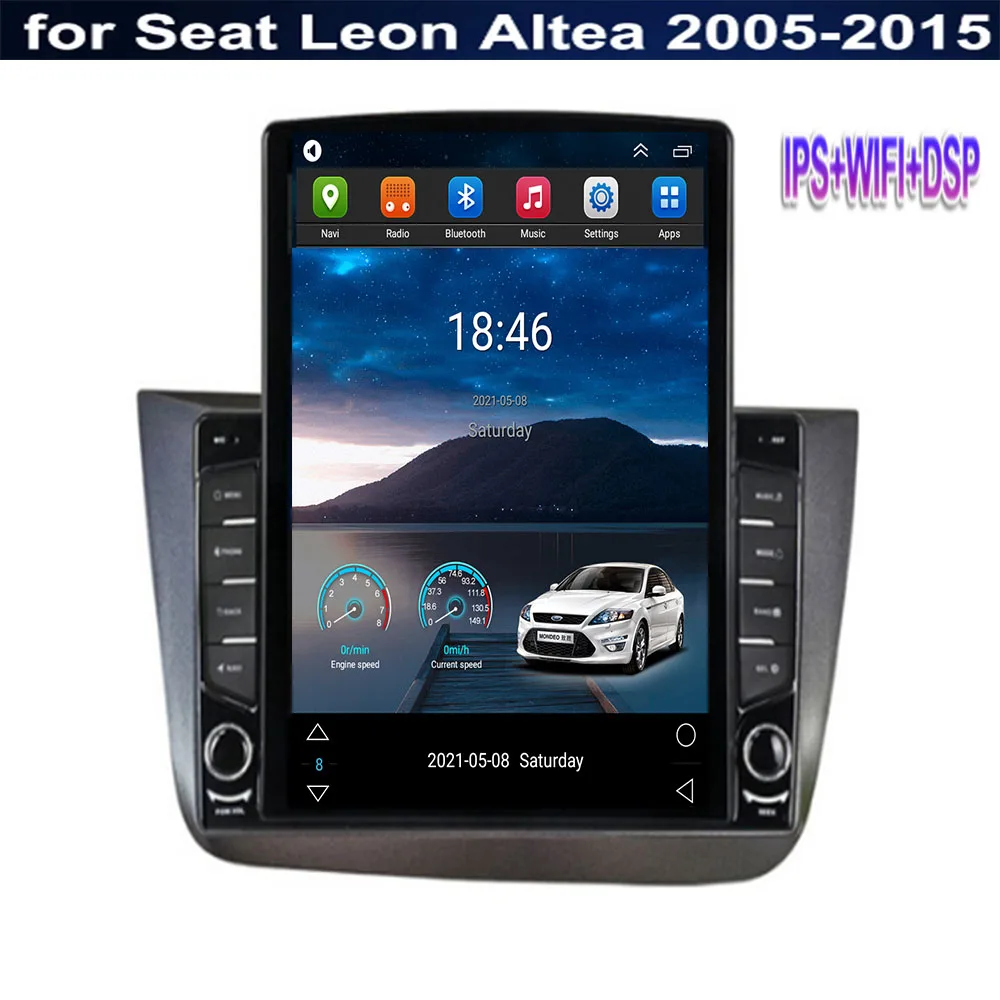

For Tesla Style 2Din Android 12 Car Radio For Seat Leon 2005-2015 Multimedia Video Player GPS Stereo Carplay DSP RDS Camera