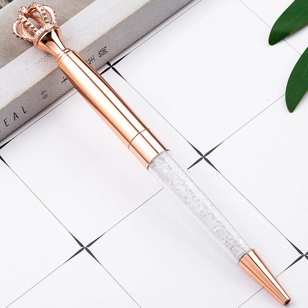 

2 Pcs Creative Crown Ballpoint Pen Business Advertising Fountain Gel Stationery Metal