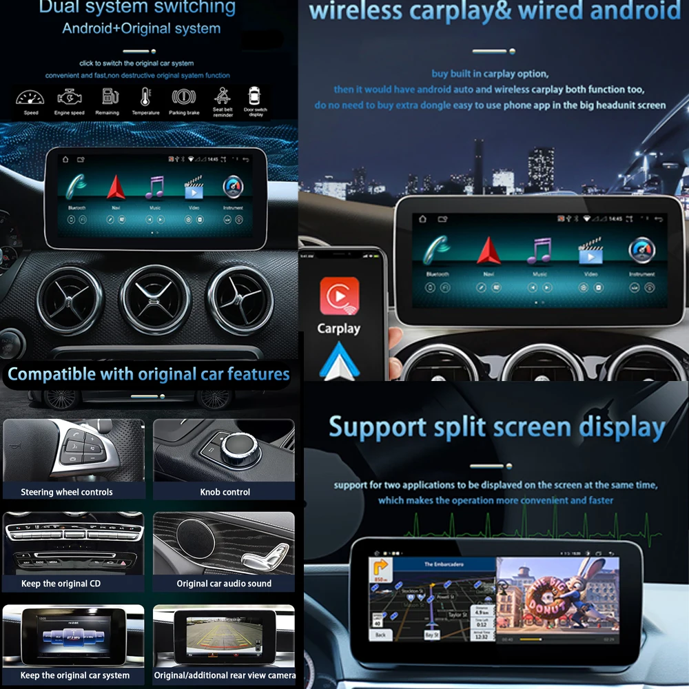 Стерео для Benz E Class W212 2009-2016 Авто 10 25 дюйма Система Android 12 Автомобильный
